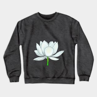 White Lotus Blossom Crewneck Sweatshirt